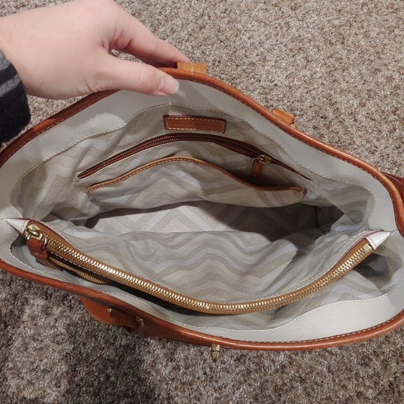 Dooney & Bourke Green & Brown Leather Handbag - Picture 7 of 12